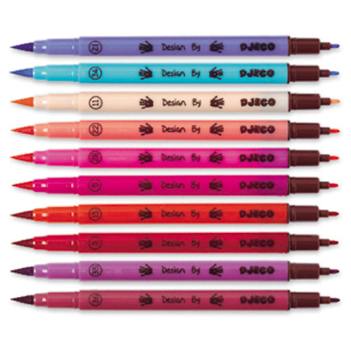 Djeco - 10 feutres pinceaux Sweet