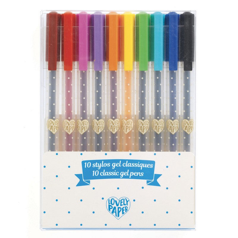 Djeco - 10 Stylos Gel Classiques