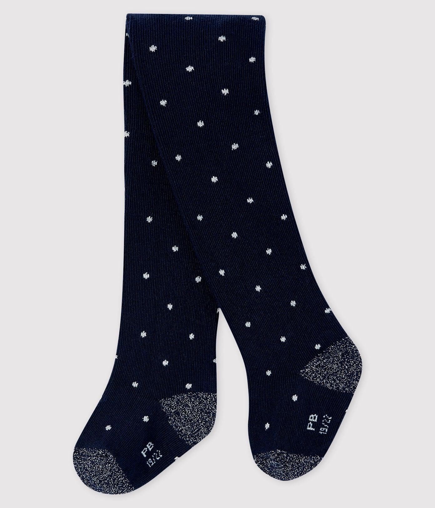 Petit Bateau - Collants 01 Smoking/Argent