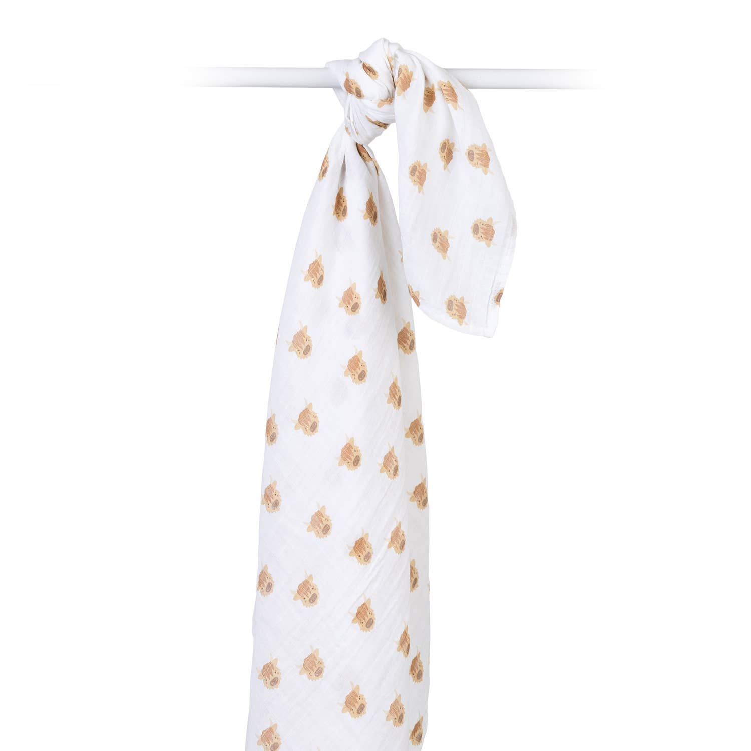 Lulujo - Couverture d'emmaillotage en mousseline de coton - Vache Highland