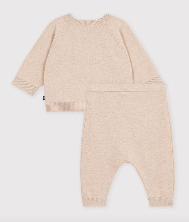 Petit Bateau - Ensemble bébé en tricot à motif