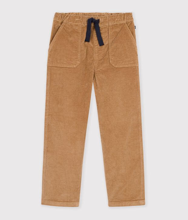 Petit Bateau - Pantalon droit enfant en velours