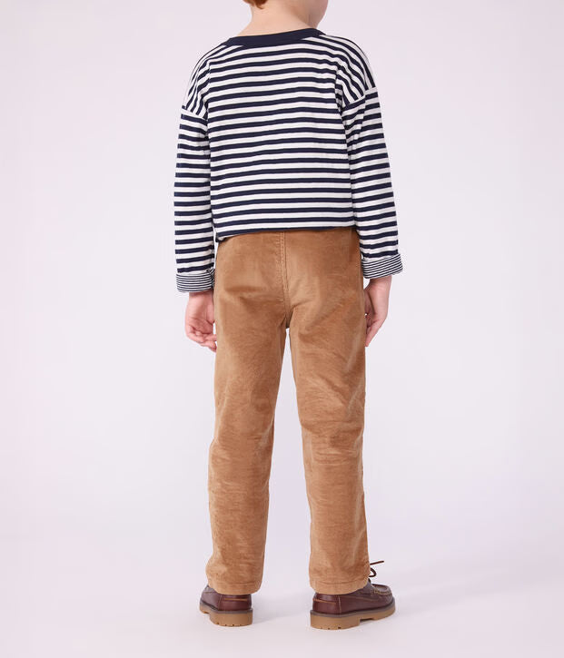 Petit Bateau - Pantalon droit enfant en velours