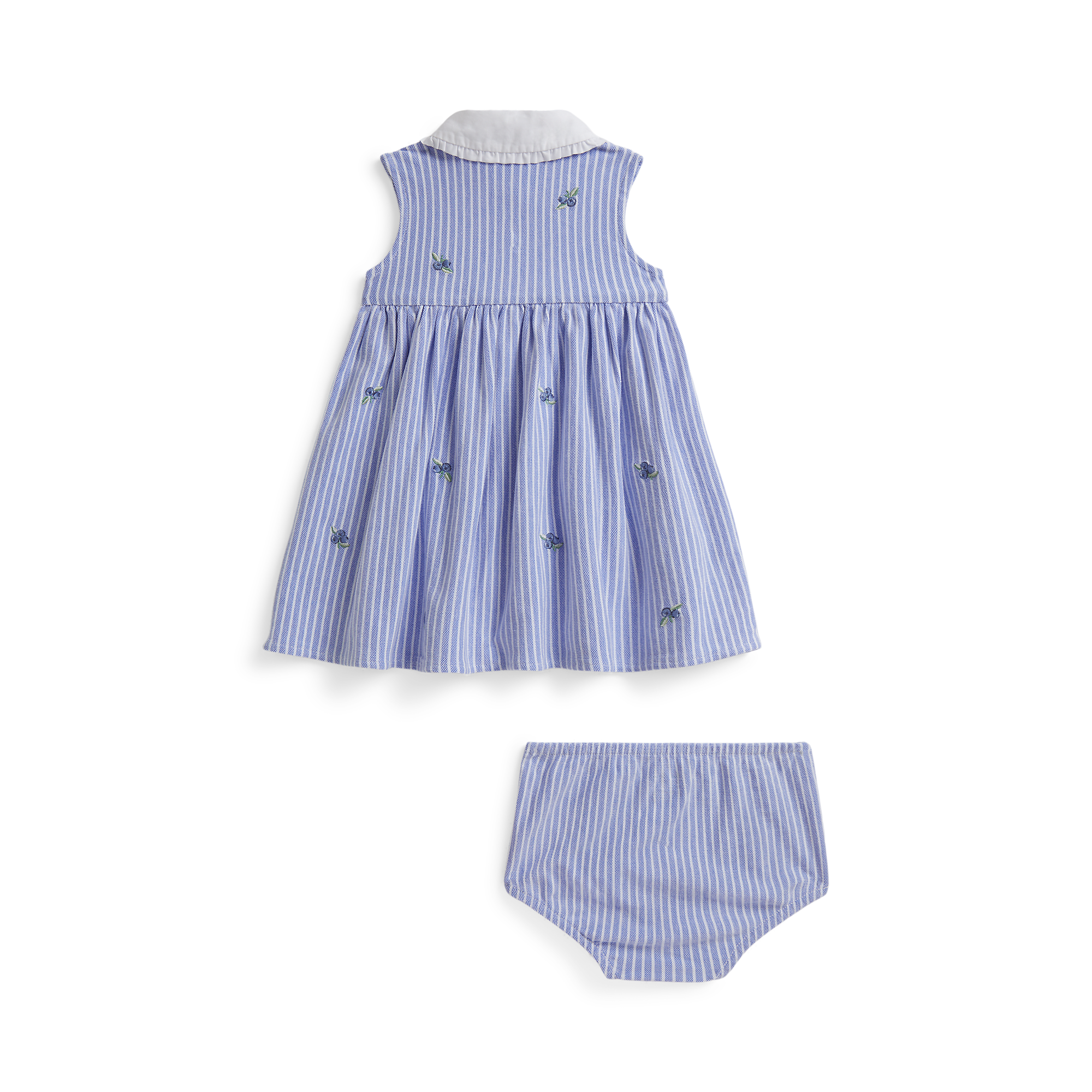 Polo Ralph Lauren - Robe en coton maillé et bloomer bleu myrtille