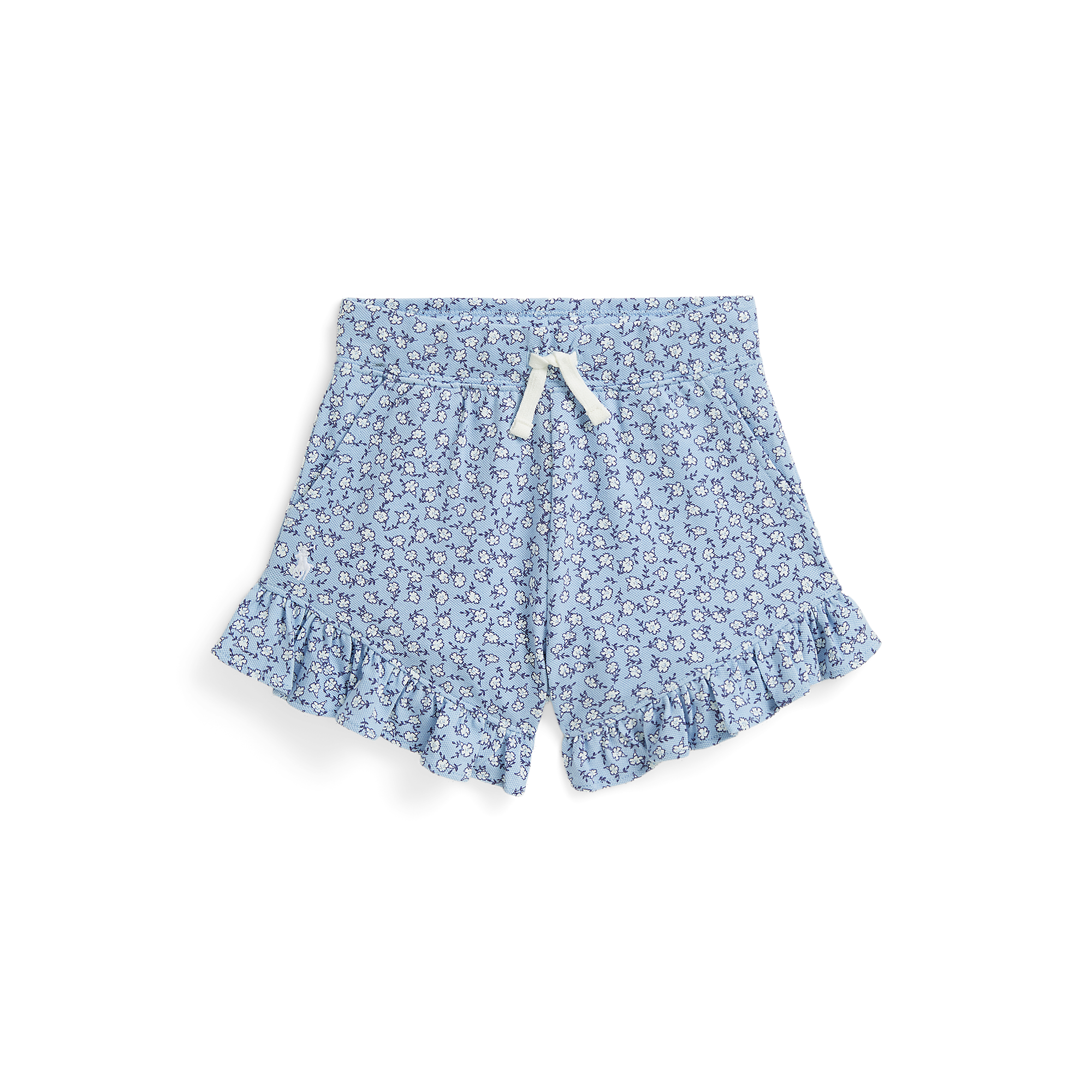 Polo Ralph Lauren - Short floral à volants en maille stretch