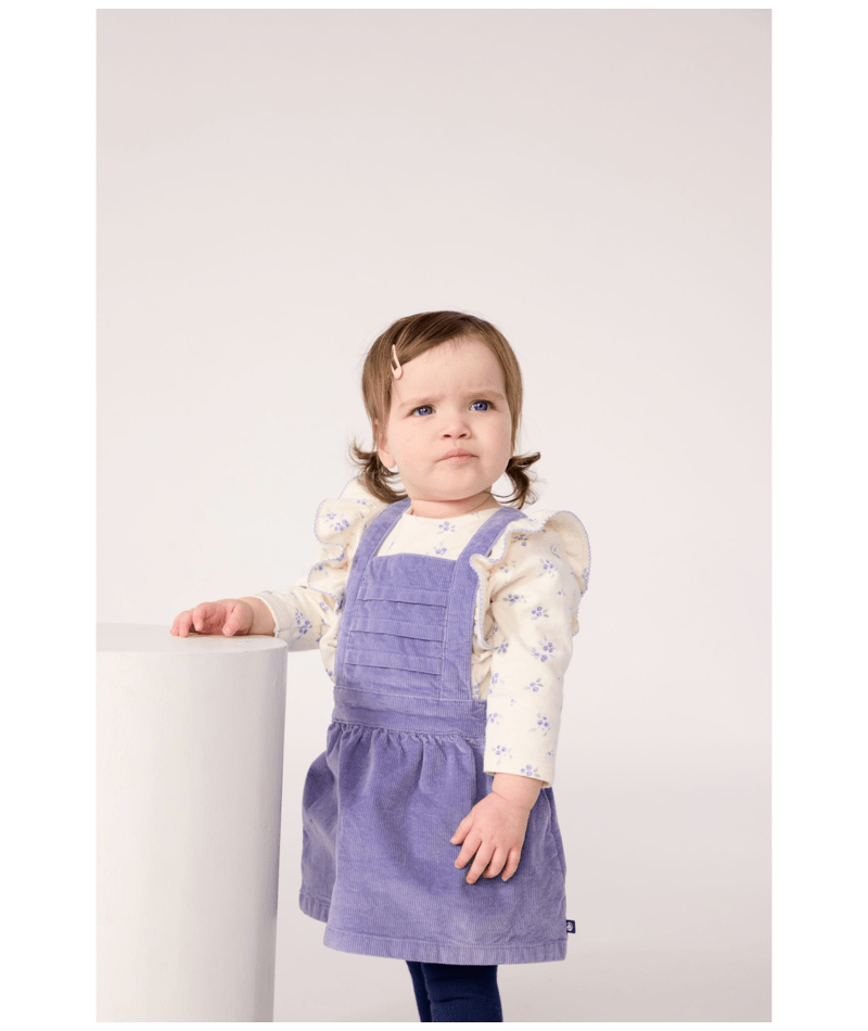 Petit Bateau - Baby's long-sleeved floral print cotton blouse