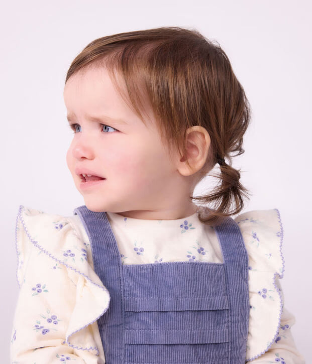 Petit Bateau - Blouse bébé en coton manches longues imprimée fleurs