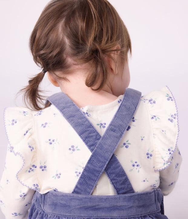 Petit Bateau - Blouse bébé en coton manches longues imprimée fleurs