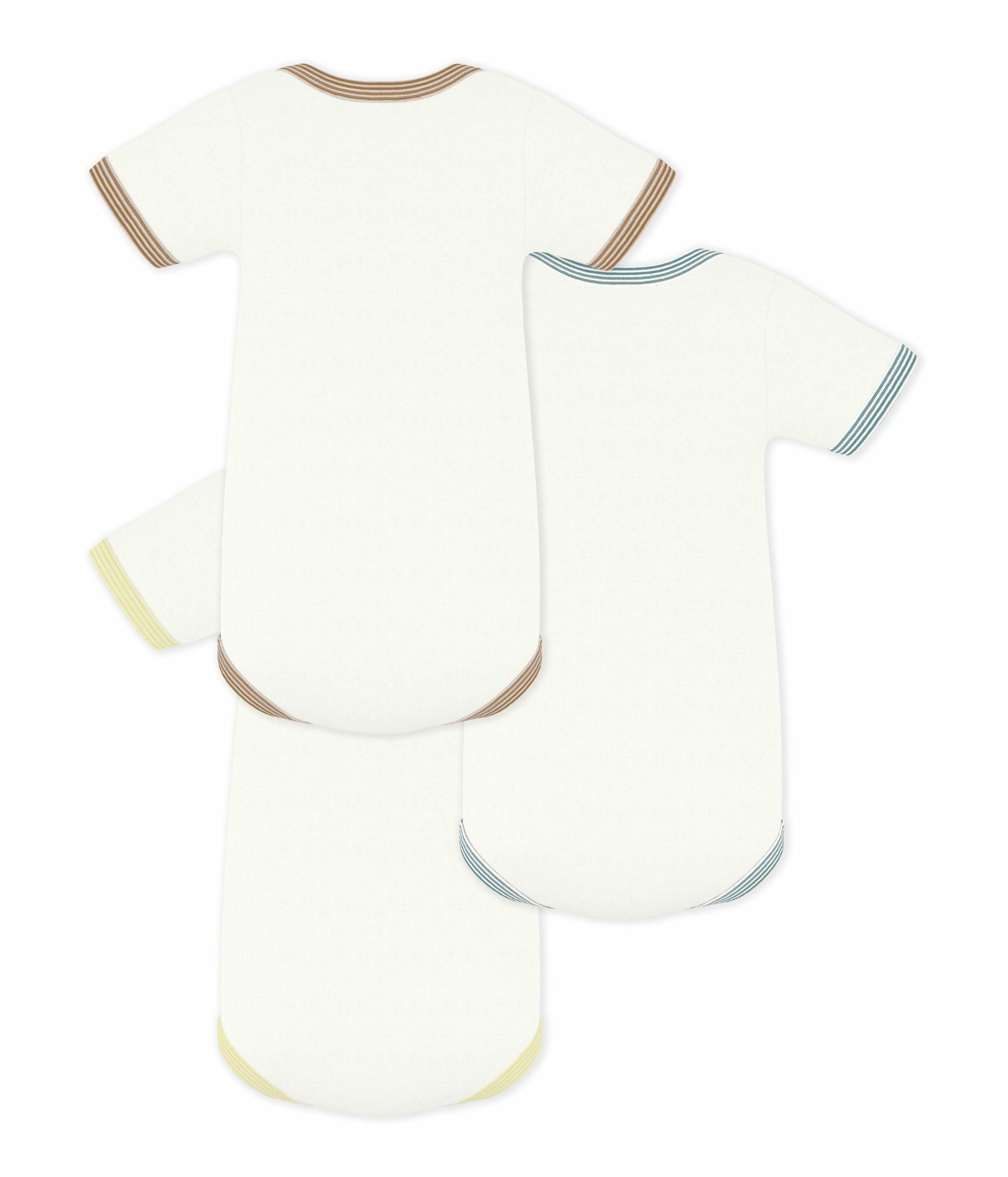 Petit Bateau - Lot de 3 Caches-couches Manches Courtes