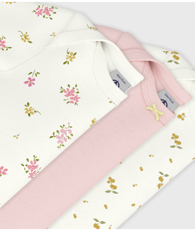 Petit Bateau - Set of 3 Floral Diaper Covers