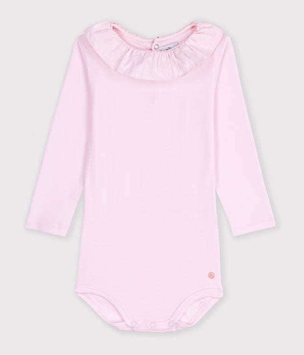 Petit Bateau - Body bébé en coton uni à col