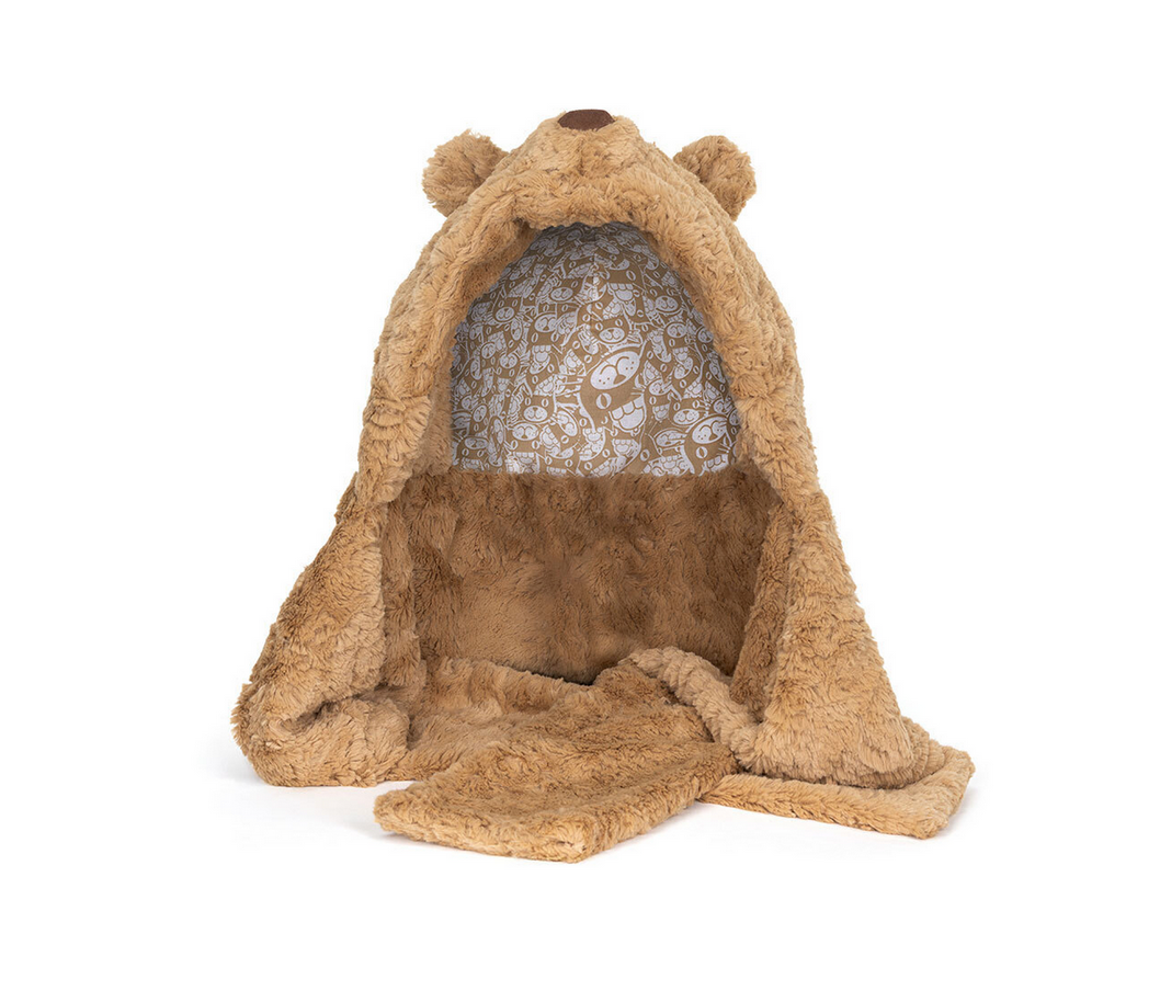 Jellycat - Bonnet à écharpe Ourson Bartholomew