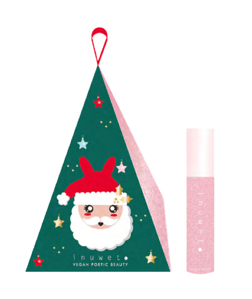 Blush - Ornement Père Noël brillant a lèvres fraise