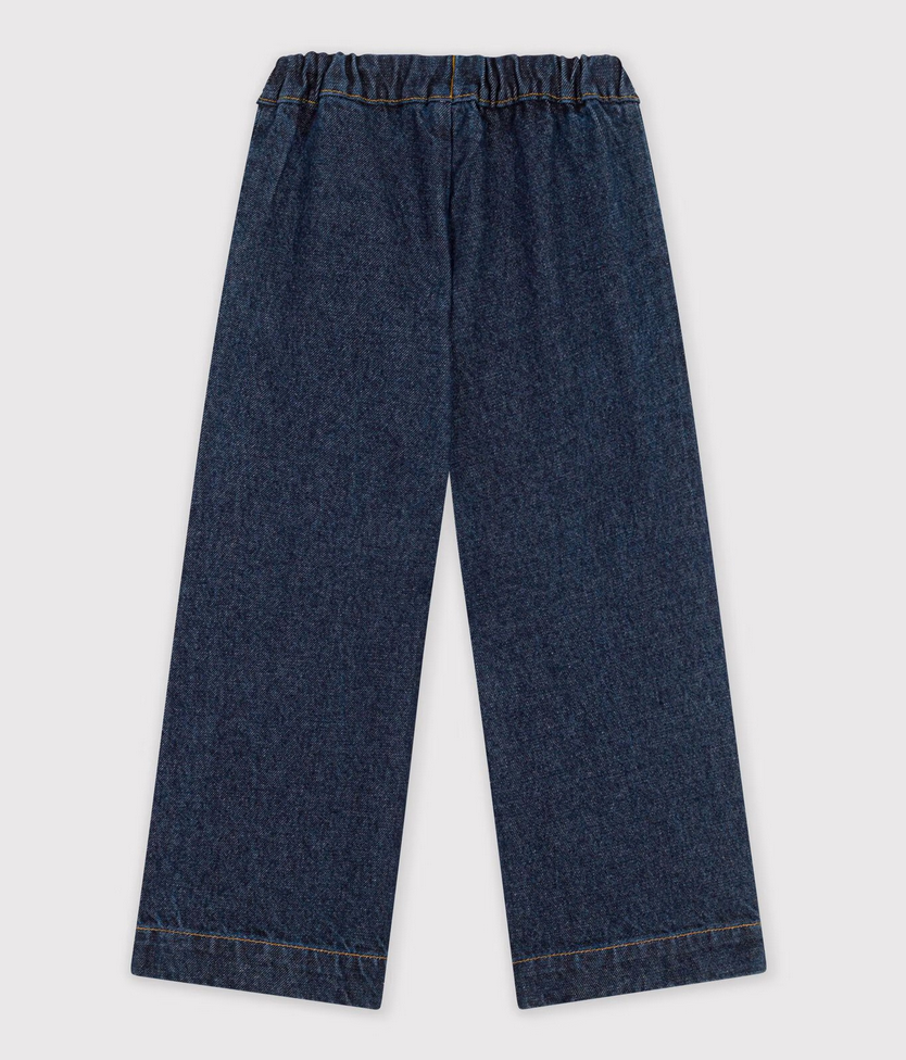 Petit Bateau - Pantalon wide leg enfant en denim