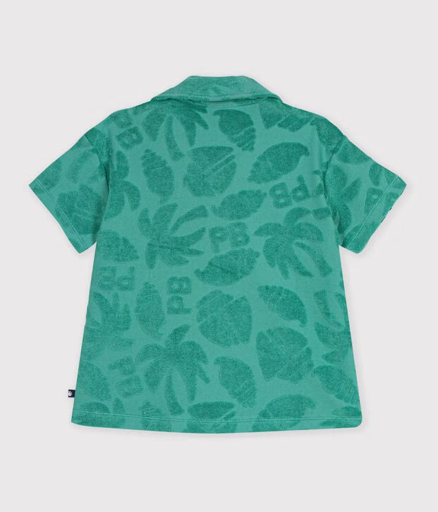 Petit Bateau - Chemise enfant en coton à manches courtes