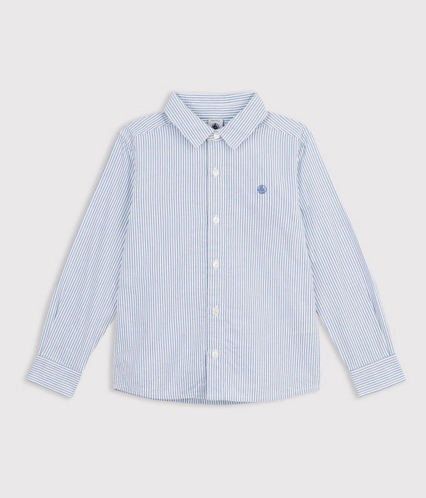 Petit Bateau - Chemise enfant en coton à rayures