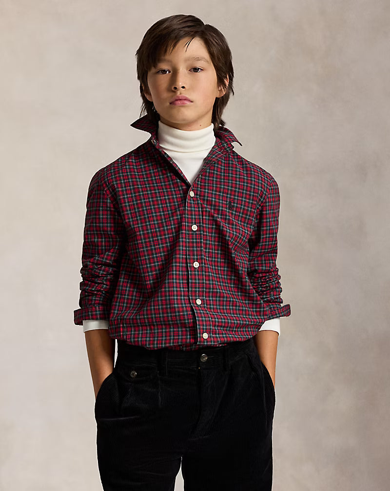 Polo Ralph Lauren - Chemise à carreaux en popeline de coton