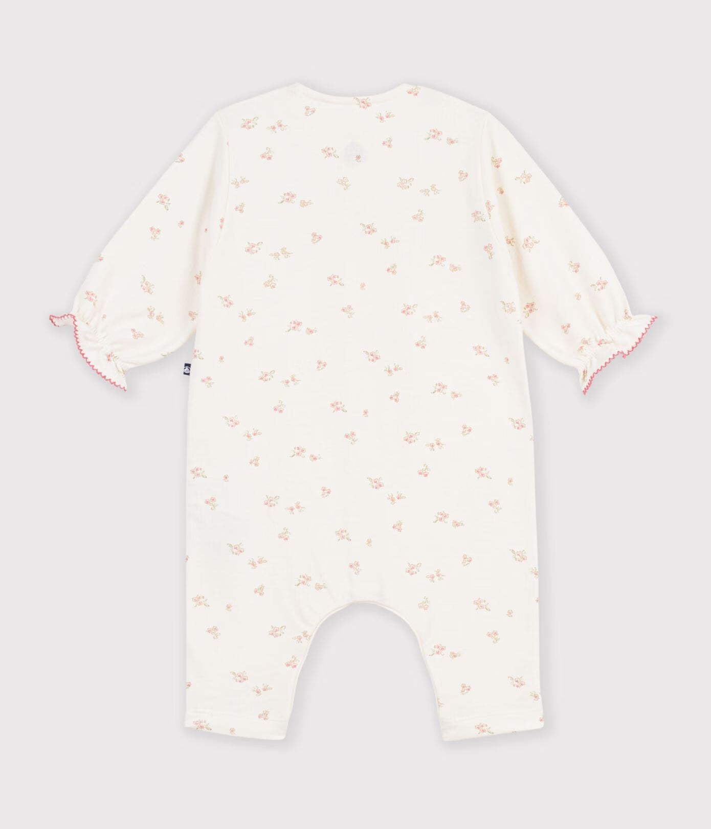Petit Bateau - Baby girl's floral print ruffle cotton bodysuit