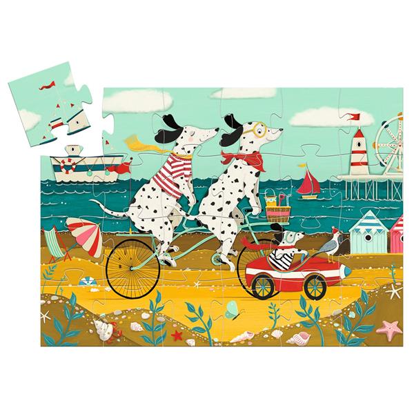 Djeco - Puzzle silhouette / Ollie, le dalmatien / 24 pcs