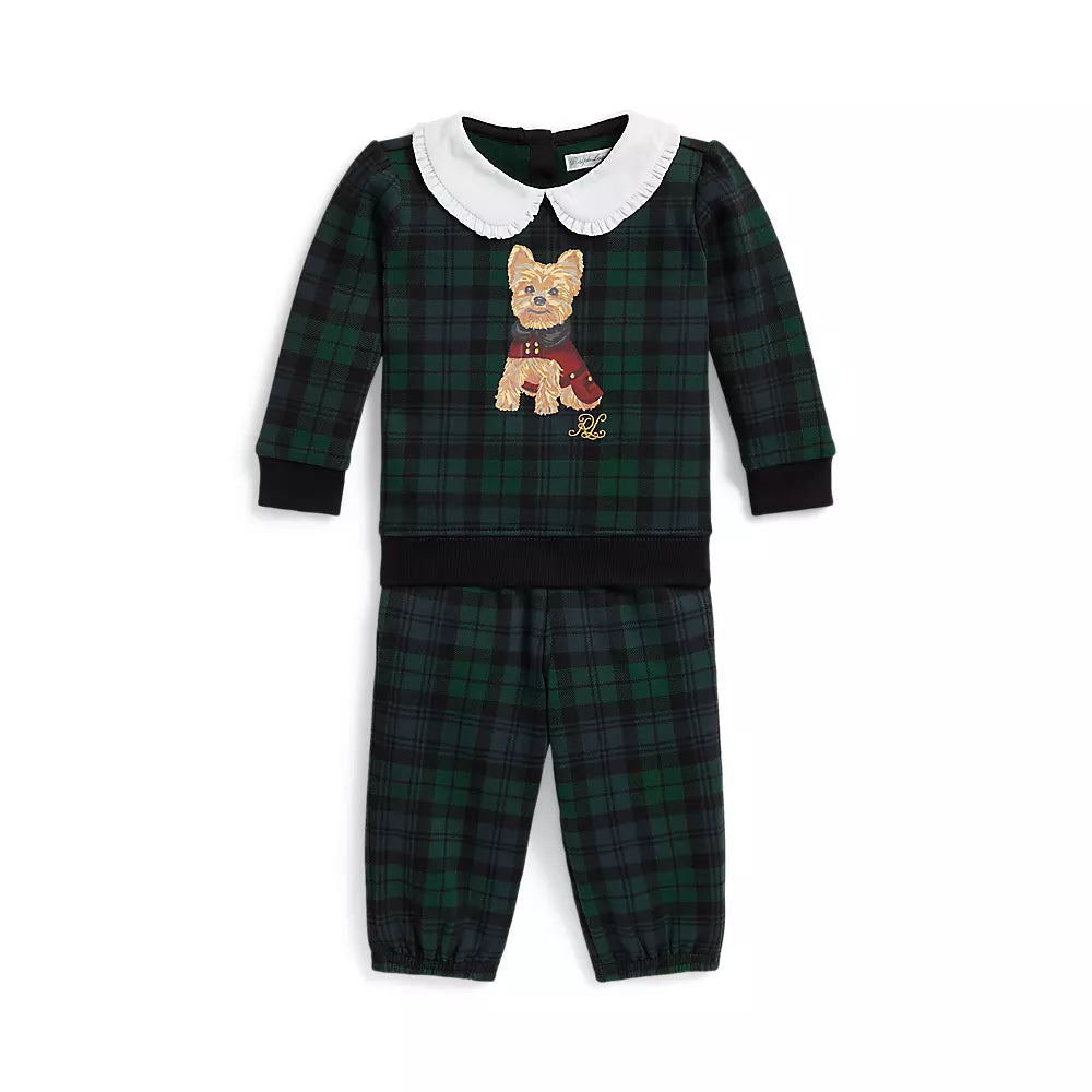 Polo Ralph Lauren - Ensemble molletonné à carreaux motif chien