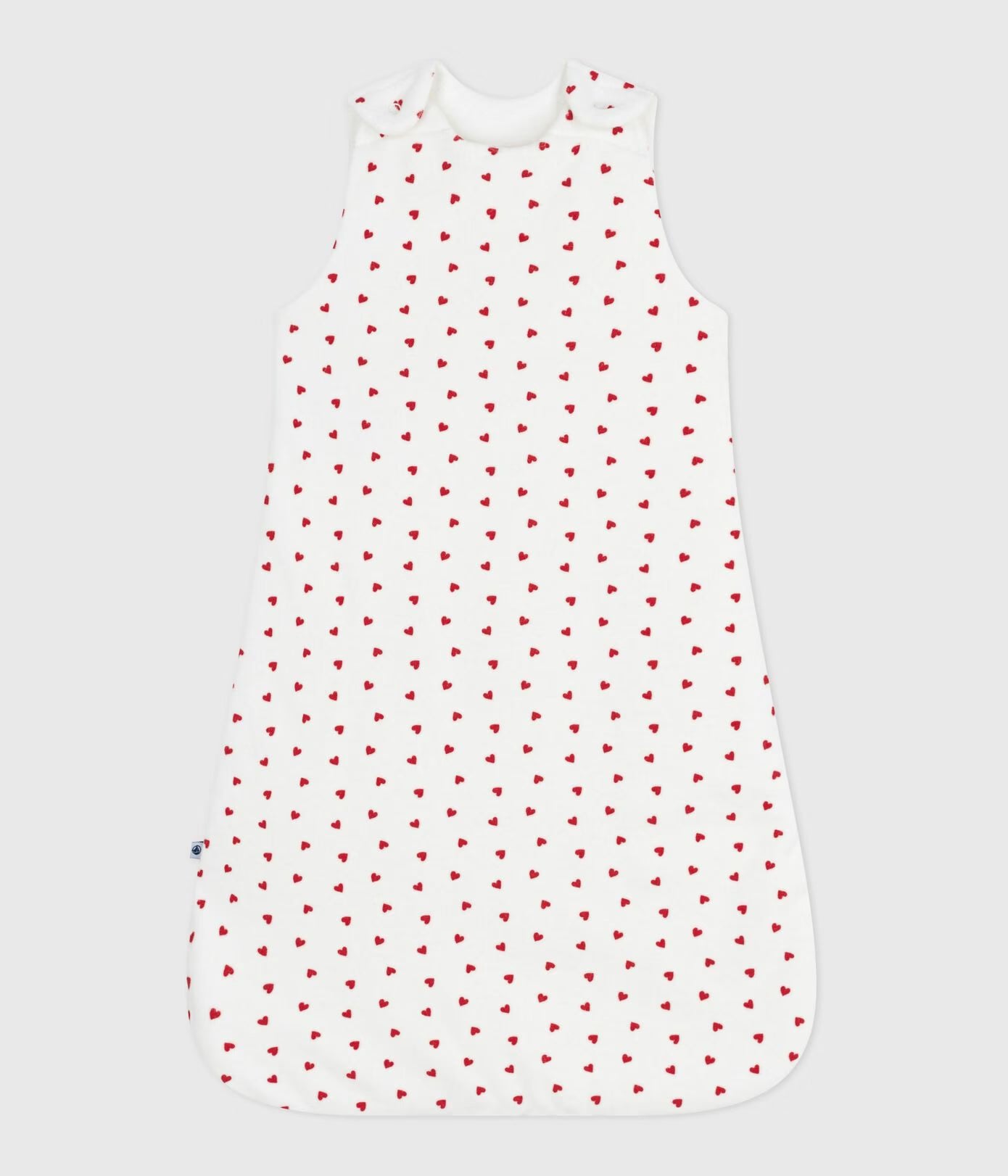 Petit Bateau - Baby sleeping bag in heart-print velvet TOG 3