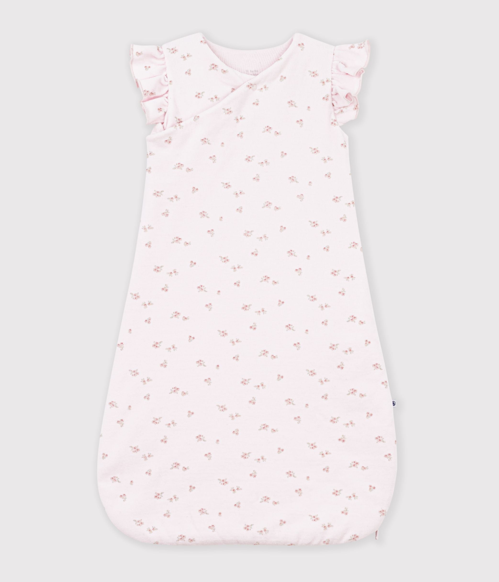 Petit Bateau - Gigoteuse bébé en velours imprimé fleurs TOG 3