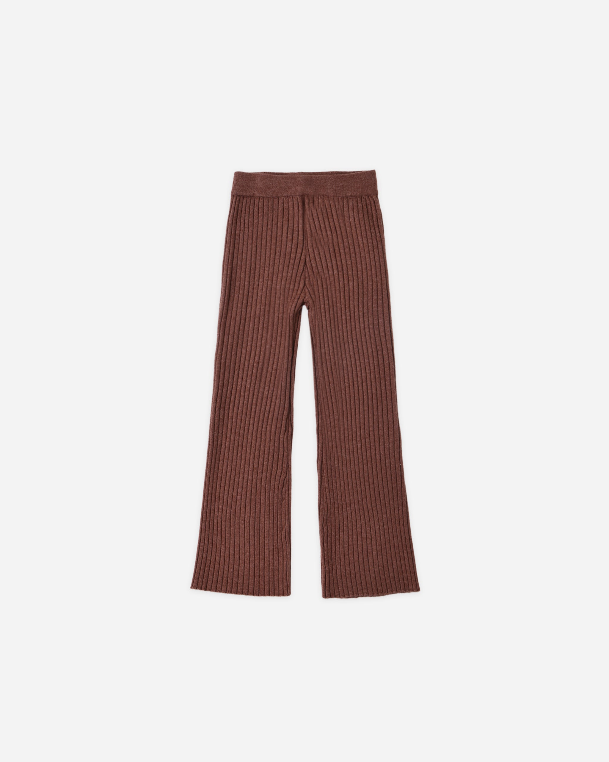 Rylee + Cru - Murger Ribbed Knit Flared Trousers