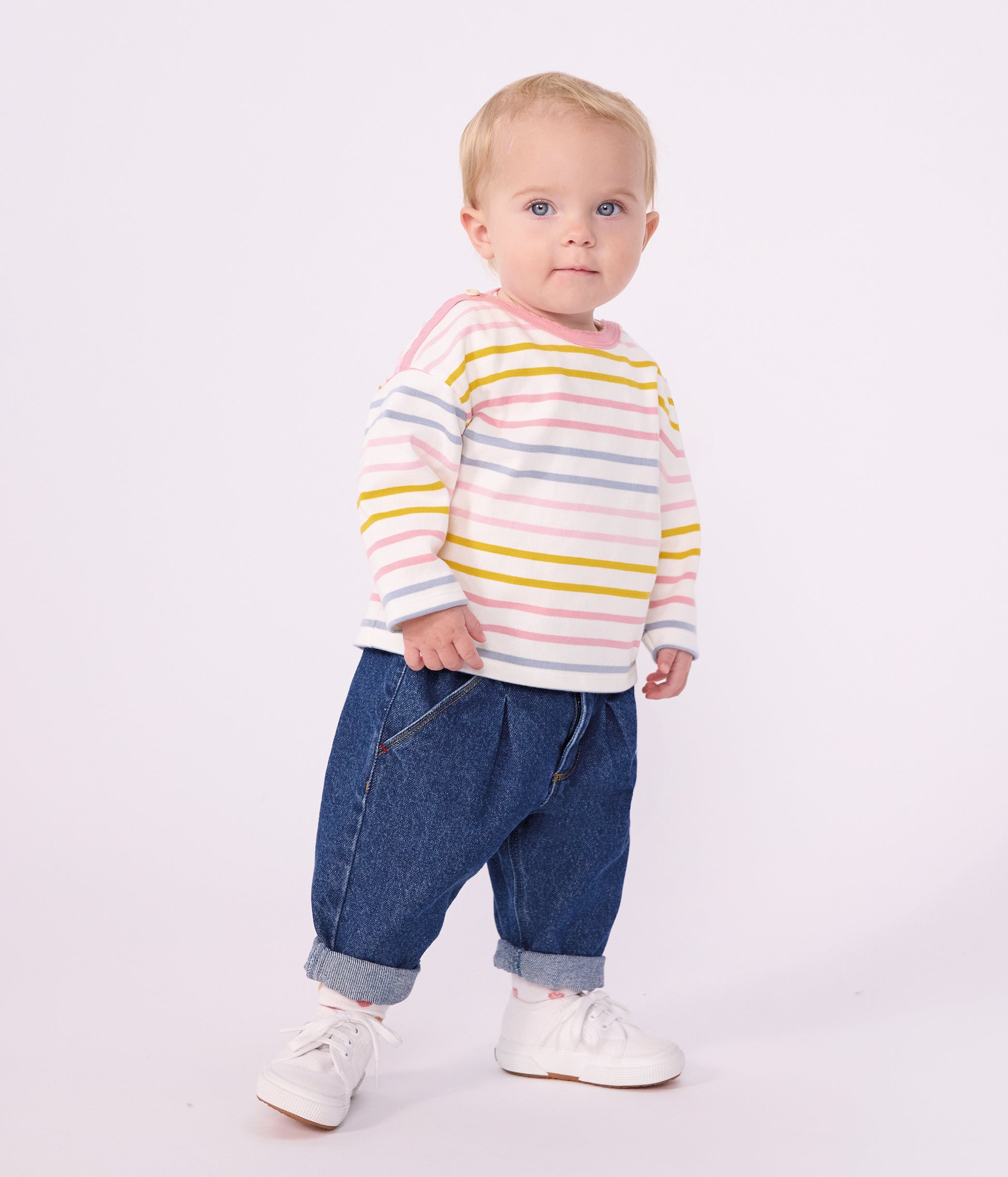 Petit Bateau - Marinière bébé en coton