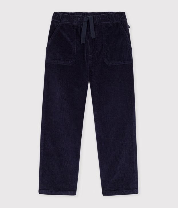 Petit Bateau - Pantalon droit enfant en velours