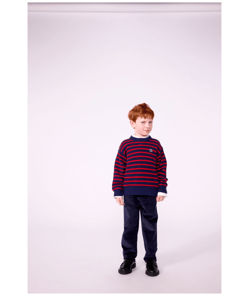 Petit Bateau - Kids' Straight Velvet Trousers