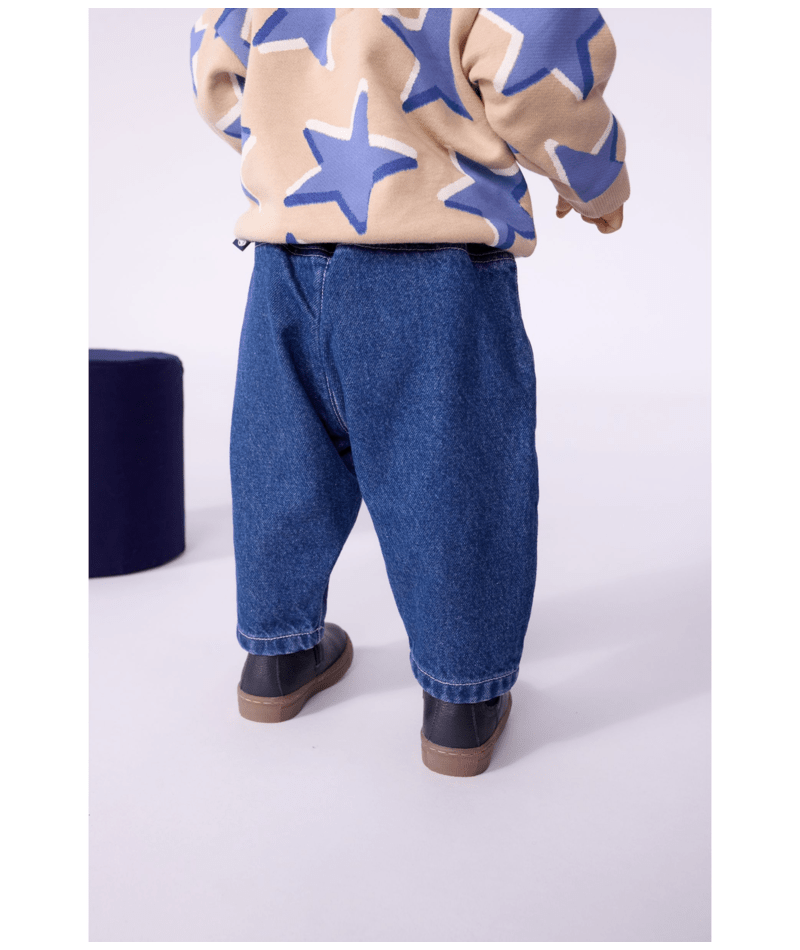 Petit Bateau - Pantalon bébé en denim uni