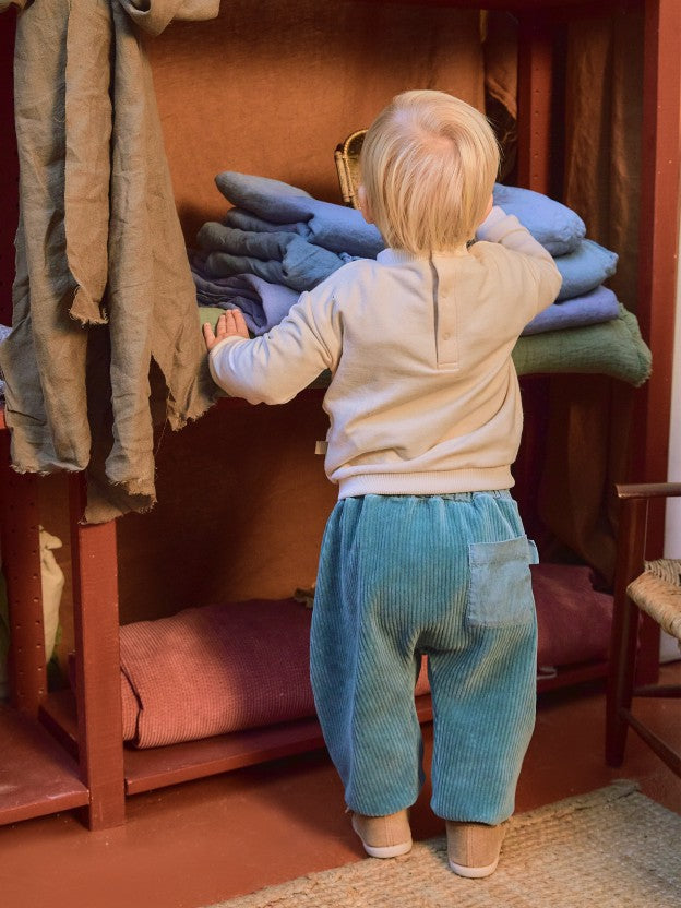 Laranjinha - Pantalon Large Velours Côtelé