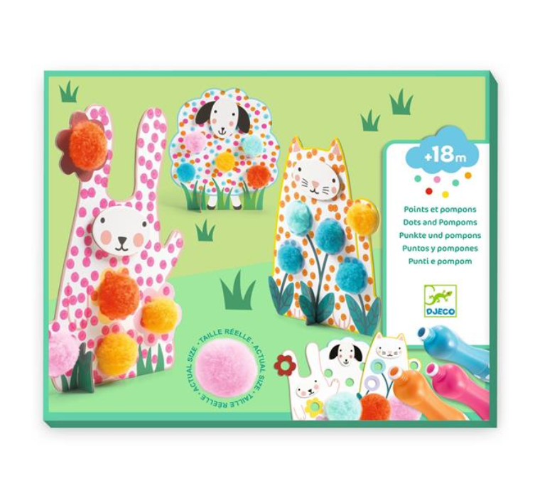 Djeco - Points et Pompons "Dans l'herbe"