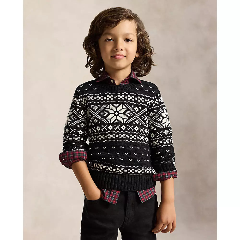 Polo Ralph Lauren - Pull en coton à flocons de neige
