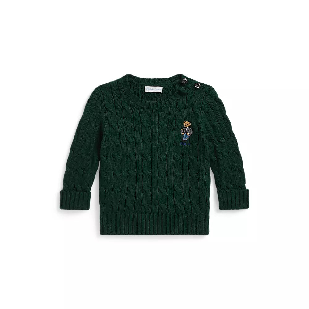 Polo Ralph Lauren - Cable-Knit Polo Bear Cotton Sweater