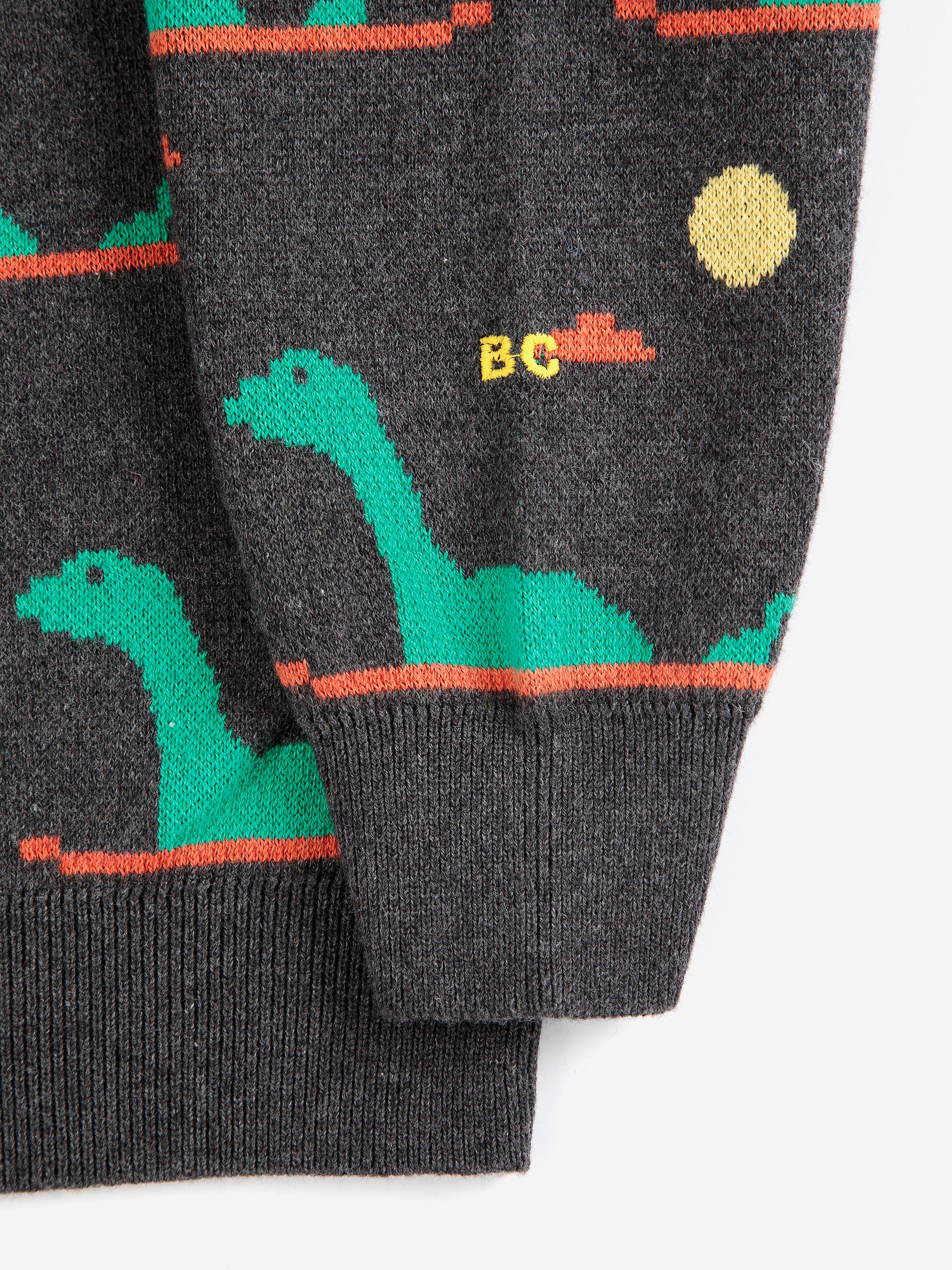 Bobo Choses - Pull jacquard imprimé intégral Lake Monster
