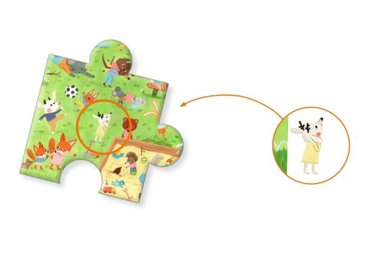 Djeco - Puzzle observation "Le square des petits amis"
