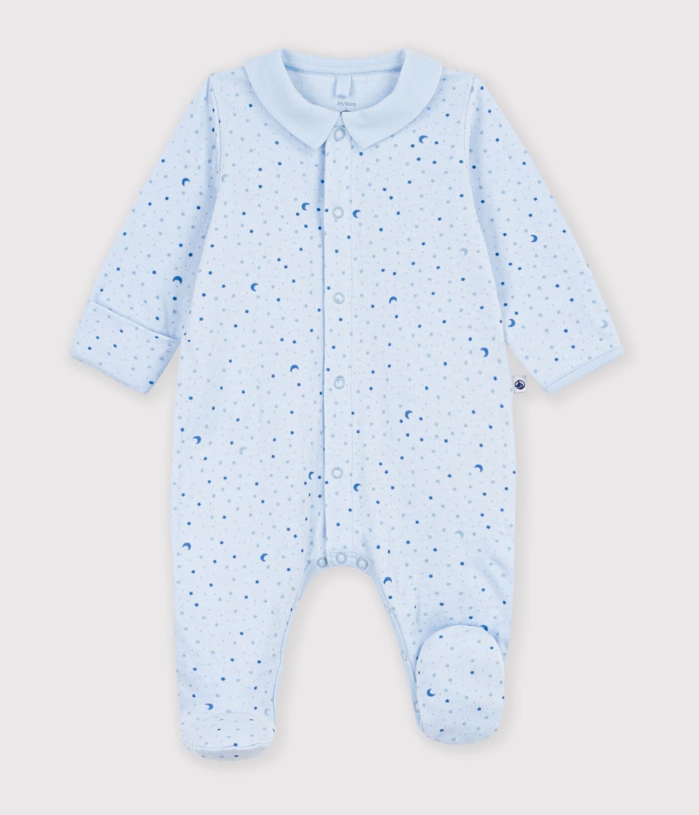 Petit Bateau - Pyjama bébé en tubique imprimé étoile