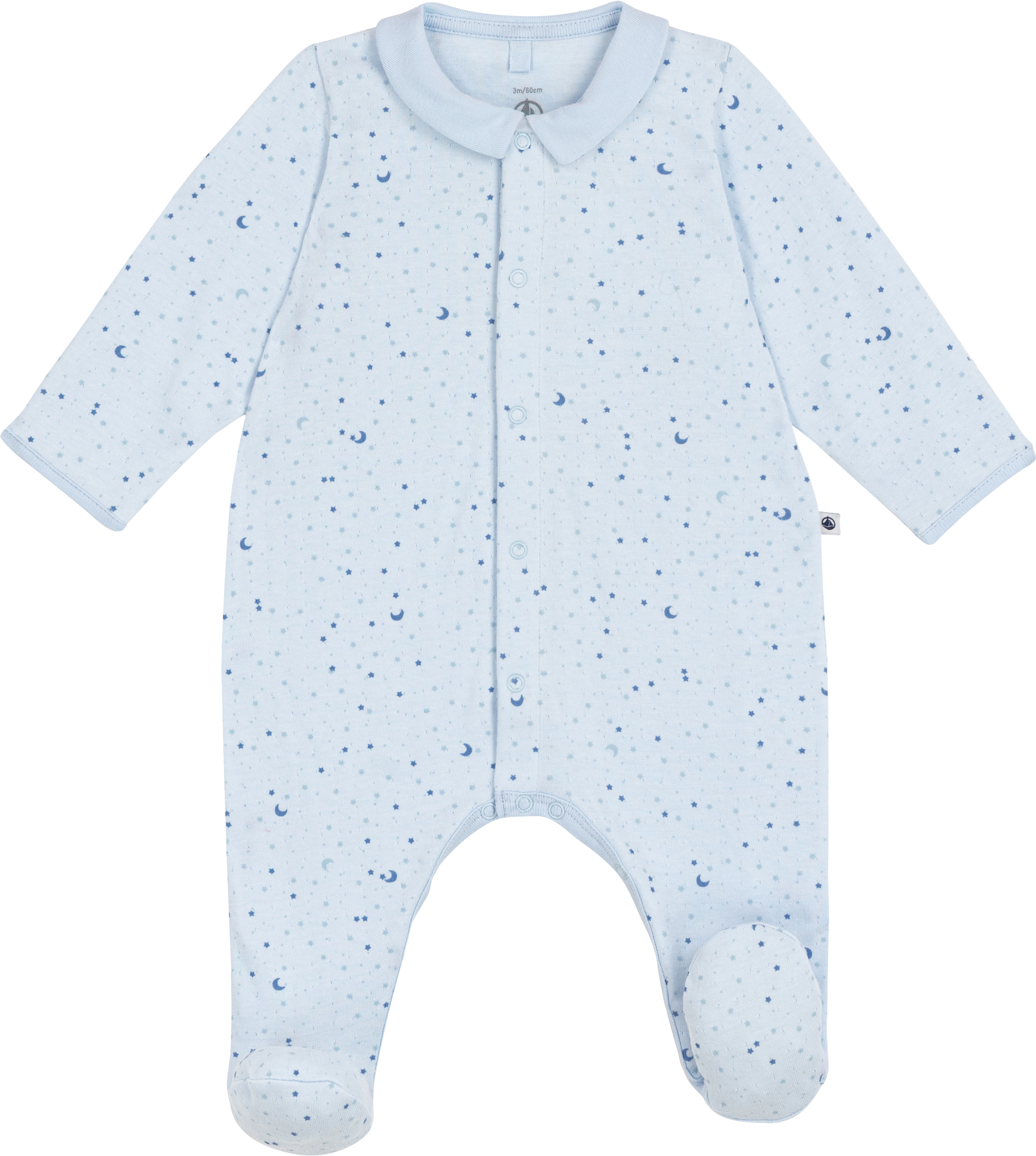 Petit Bateau - Pyjama bébé en tubique imprimé étoile