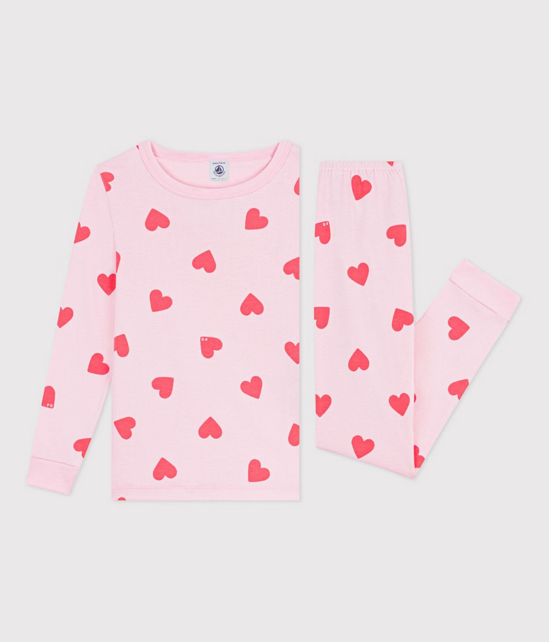 Petit Bateau - Hearts Pajamas