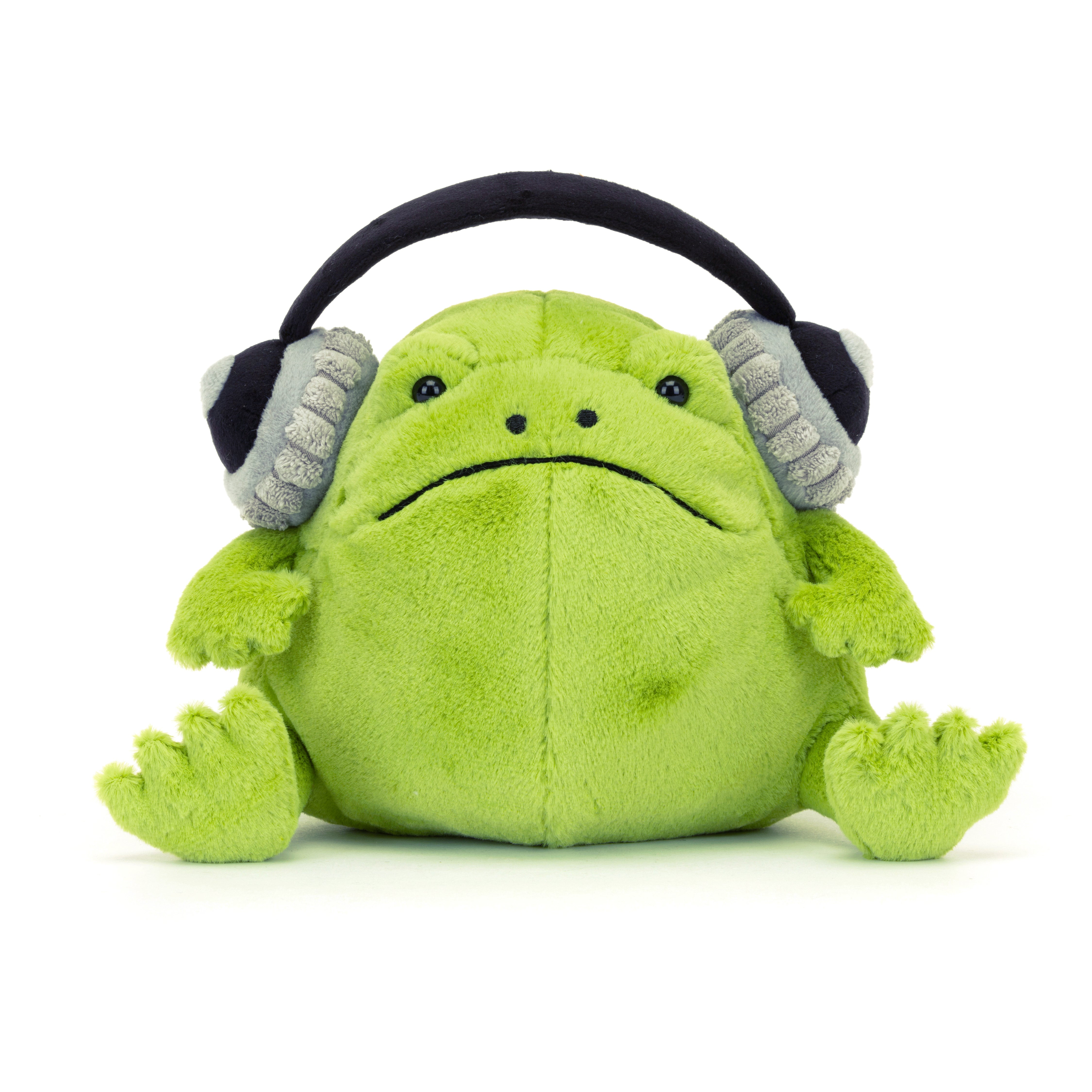 Jellycat - Ricky the Rain Frog with headphones