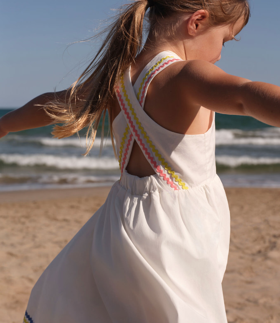 Petit Bateau - Robe longue à bretelles enfant en coton