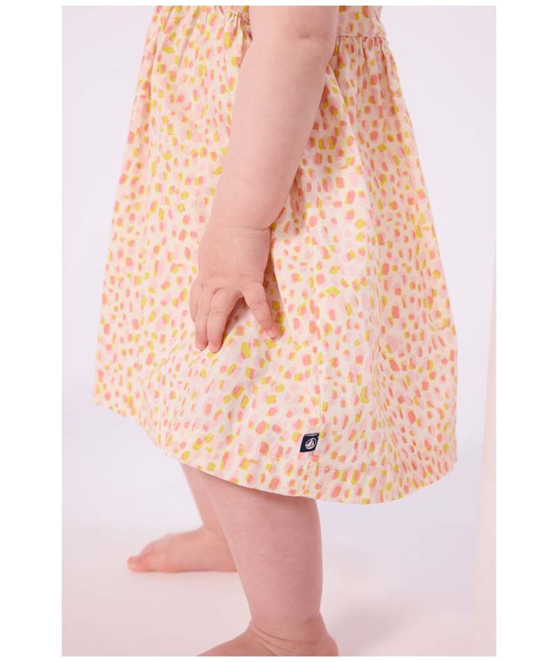Petit Bateau - Robe bébé en coton sans manches imprimée