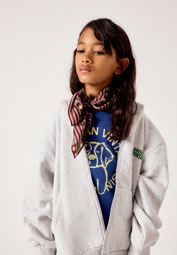 American Vintage - Baptown Long-sleeved hooded zip-up sweatshirt