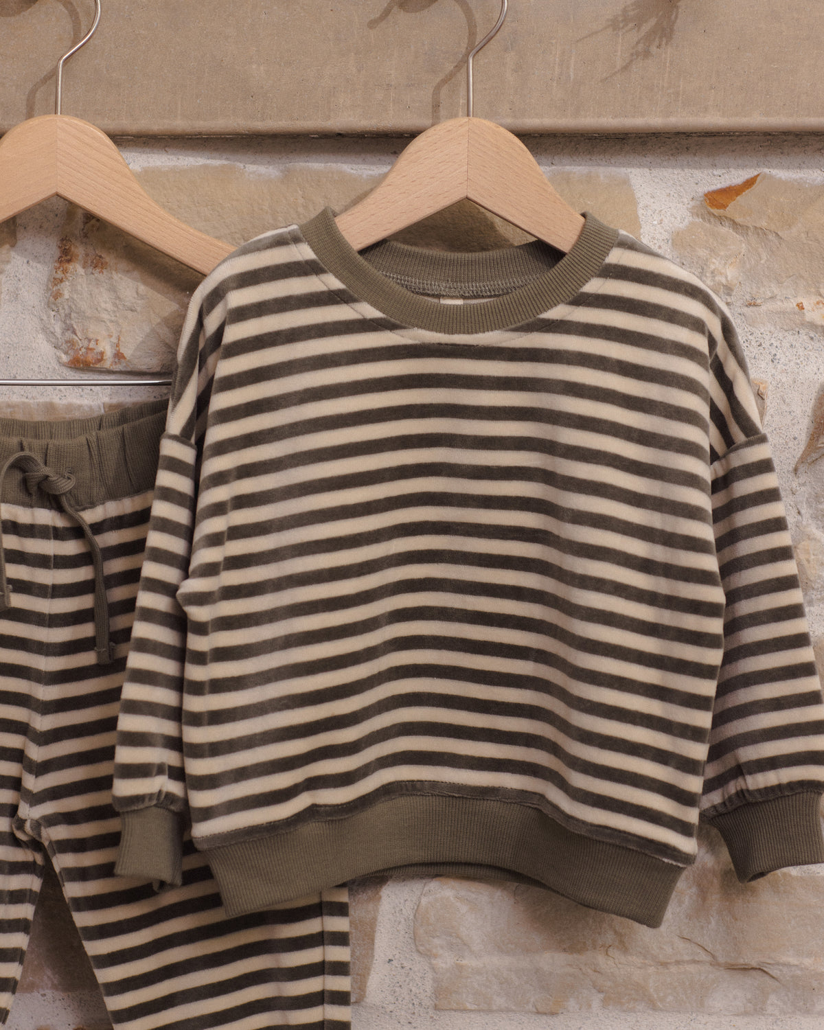 Quincy Mae - Striped Relaxed Sweatshirt