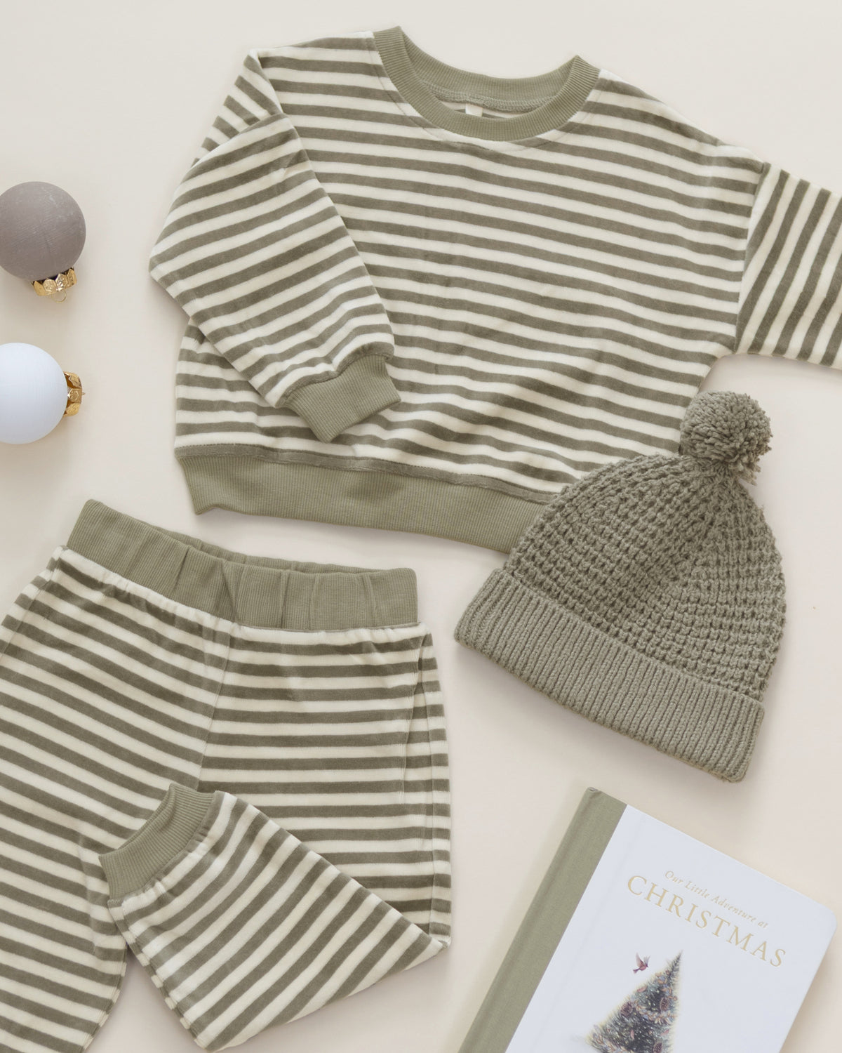 Quincy Mae - Striped Relaxed Sweatshirt