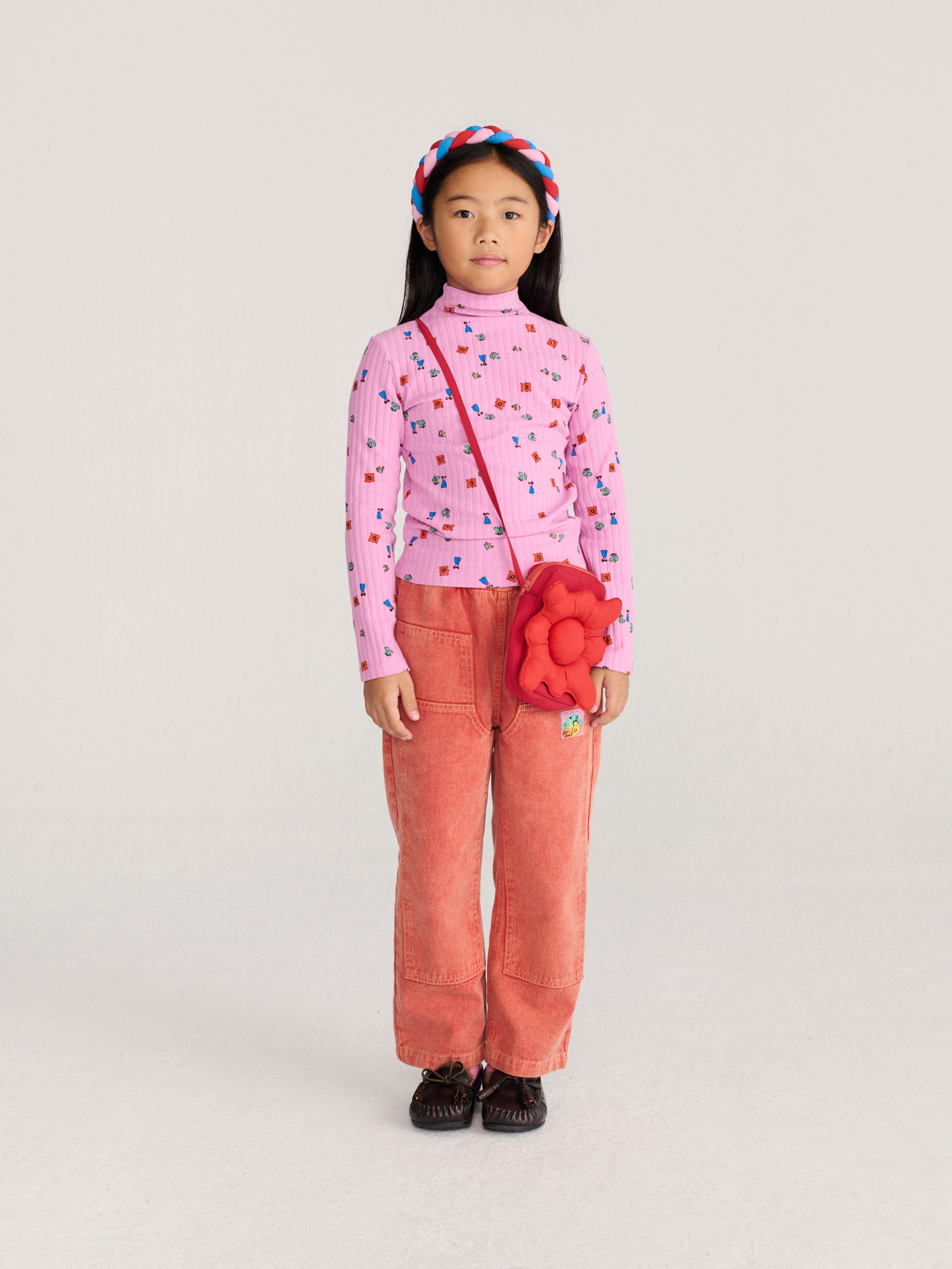 Bobo Choses - All-over floral turtleneck T-shirt