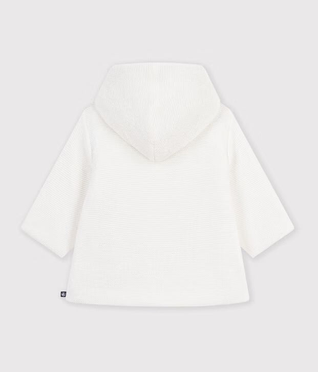 Petit Bateau - Veste bébé ouatinée en tricot et doublure milleraies