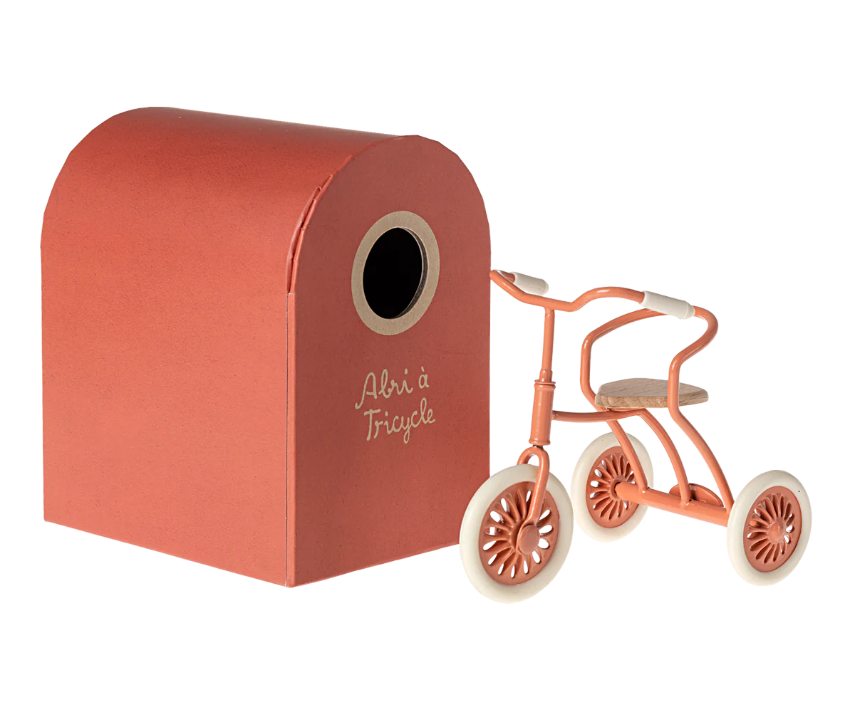 Maileg - Coral Mouse Tricycle Shelter
