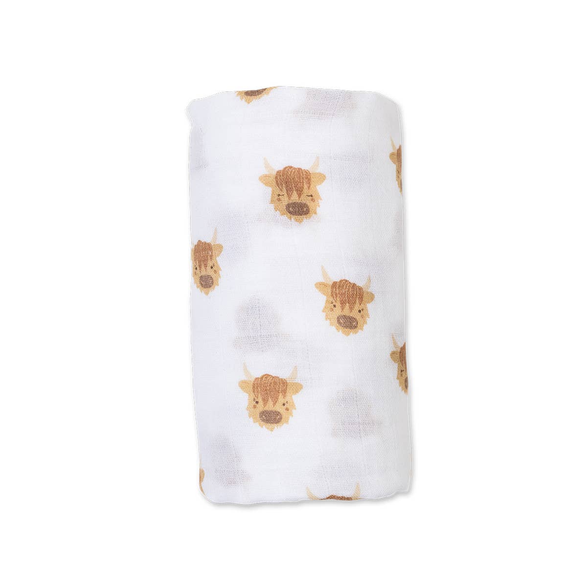 Lulujo - Couverture d'emmaillotage en mousseline de coton - Vache Highland